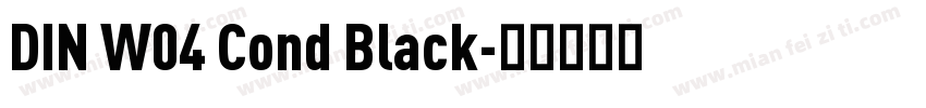 DIN W04 Cond Black字体转换